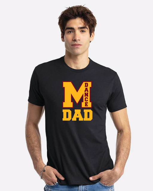 Mercy High School - Varsity Dance - Adult/unisex Blended Comfort T-shirt - Black - Dad M Dance/large