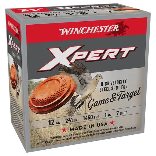 Winchester Xpert Hv 12 Gauge 2-3/4" #7 Steel Shot Ammunition 25 Rounds