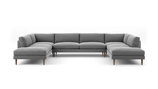 Skinny Fat U-shaped Bumper Sectional (85" X 139" X 85") - Premium & Performance/standard/natural
