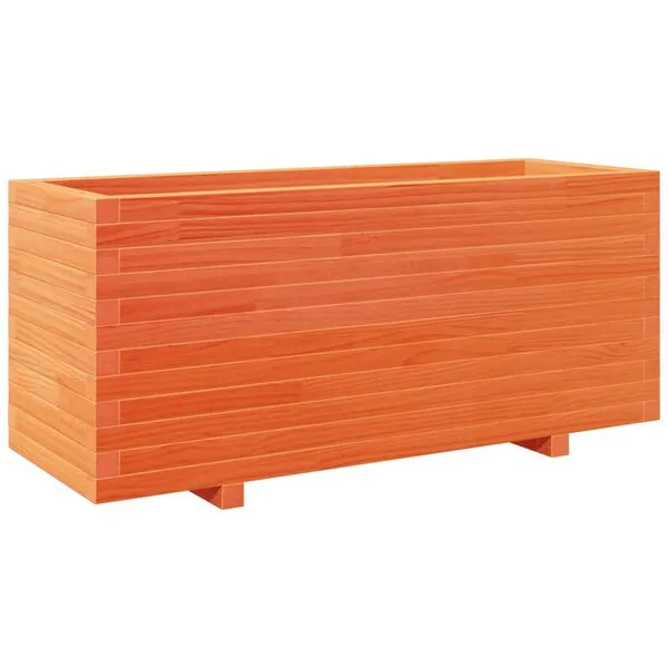 Vidaxl Garden Planter Wax Brown 110x40x49.5 Cm Solid Wood Pine