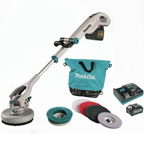 Makita 40v Max Xgt Lithium-ion Brushless Telescoping 8 In. Cordless Polisher/scrubber Kit (4 Ah) - Gsp01m1