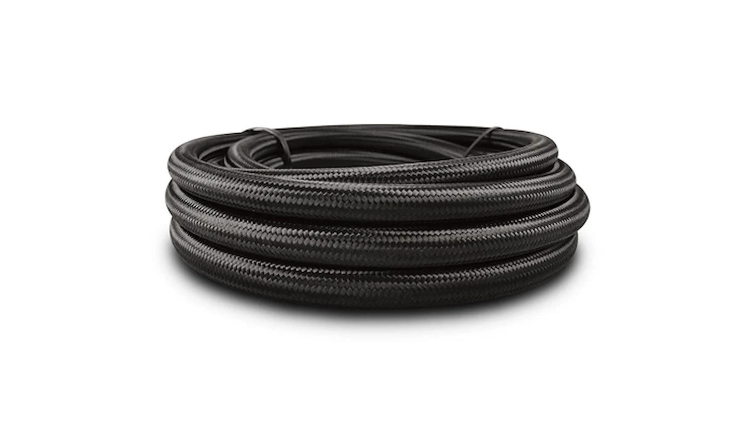 Vibrant Performance Ptfe Lined Black Nylon Braided Flex Hose [-6 An, 5 Ft. Roll]
