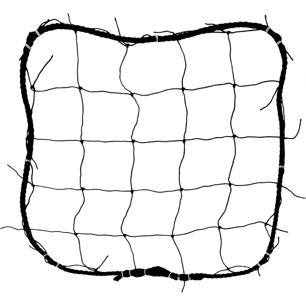 Us Netting Medium Duty Knotted Nylon Rack Safety Net, 25'l X 10'w, Black