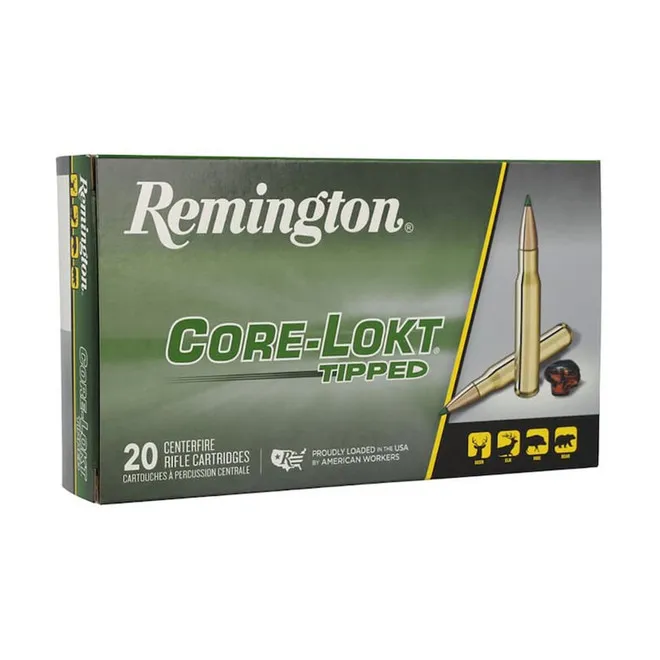 Remington Core-lokt Tipped Ammunition 30-06 Springfield 180 Grain Polymer Tip 20 Rounds