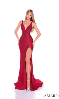 Long Prom Dress Amarra 89503 Peacock