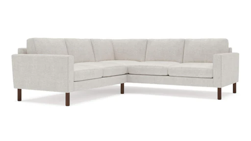 Laguna Sectional (100" X 90", Corner On Left) - Customer Own Materials/walnut Finish (round)