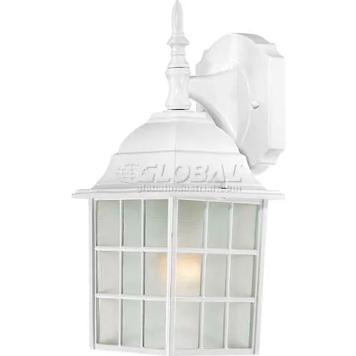 Nuvo 60/4904 Adams-1 Light Outdoor Wall, Frosted, White, 6.125"w X 13.75"h