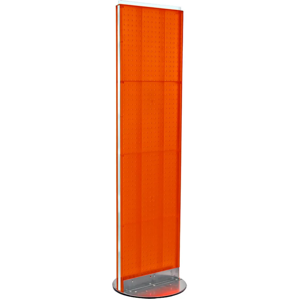 Global Approved 700250-org, Pegboard Floor Stand, 16"w X 60"h, Rg, 1 Pc