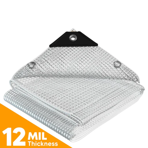 Clear Poly Tarps - Volume Discounts - 20' X 20' - Case Of 2