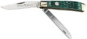 Boker 110831 Trapper 2.0 Clip Point/spey Plain D2 Steel Blade Green Jigged Bone Handle