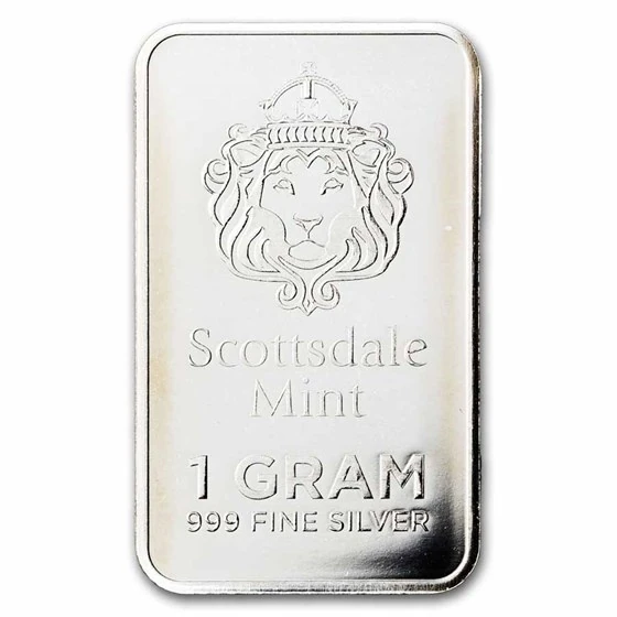 1 Gram Silver Bar Scottsdale Mint "prepper Silver"