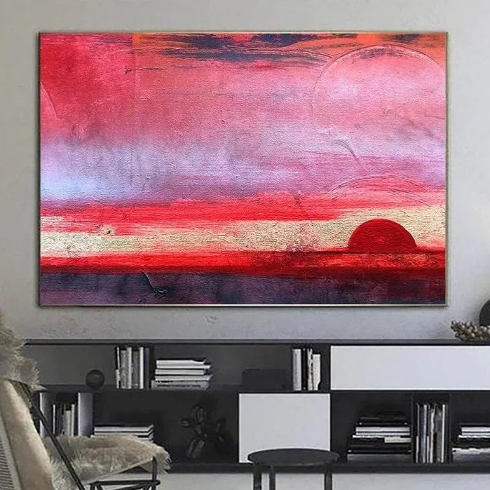 Red Sun - 48"x72" | 122x183 Cm/stretched