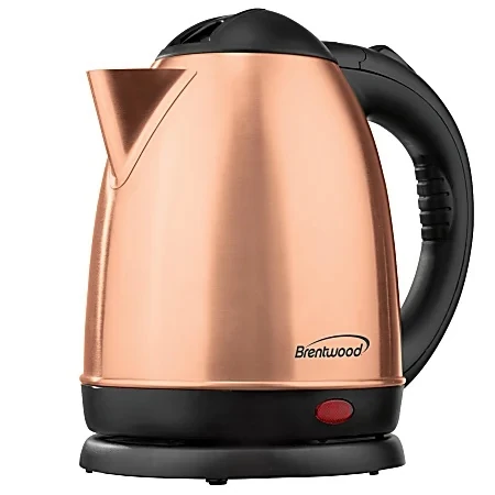 Brentwood 1.5-liter Stainless-steel Electric Cordless Tea Kettle, Rose Gold