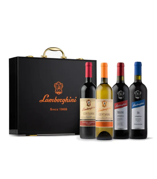 Lamborghini Wine Ultimate Experience Set - Red & White Wine (750 Ml) - 68 Italia Collection