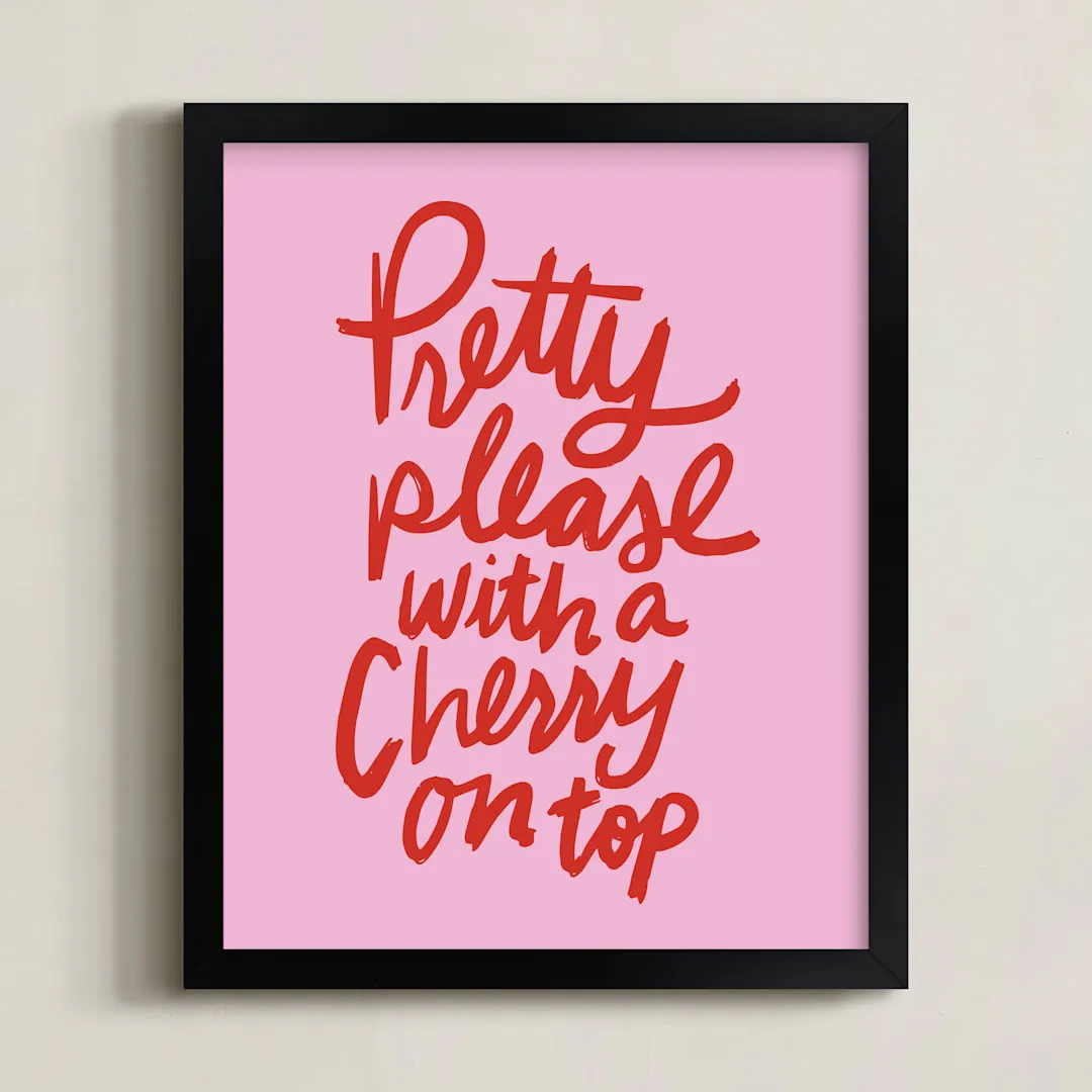 Cherry On Top Art Print By Inkblot Design