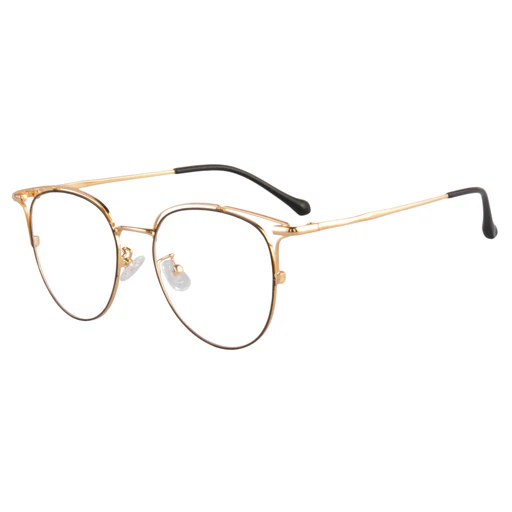 Round Metal Frames Clean Lens Anti Blue Light Progressive Multifocus Reading Glasses-s11138