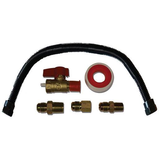 18in. Whisper Free Universal Gas Appliance Hook-up Kit - Black Finish - Model# Glst202-18tf