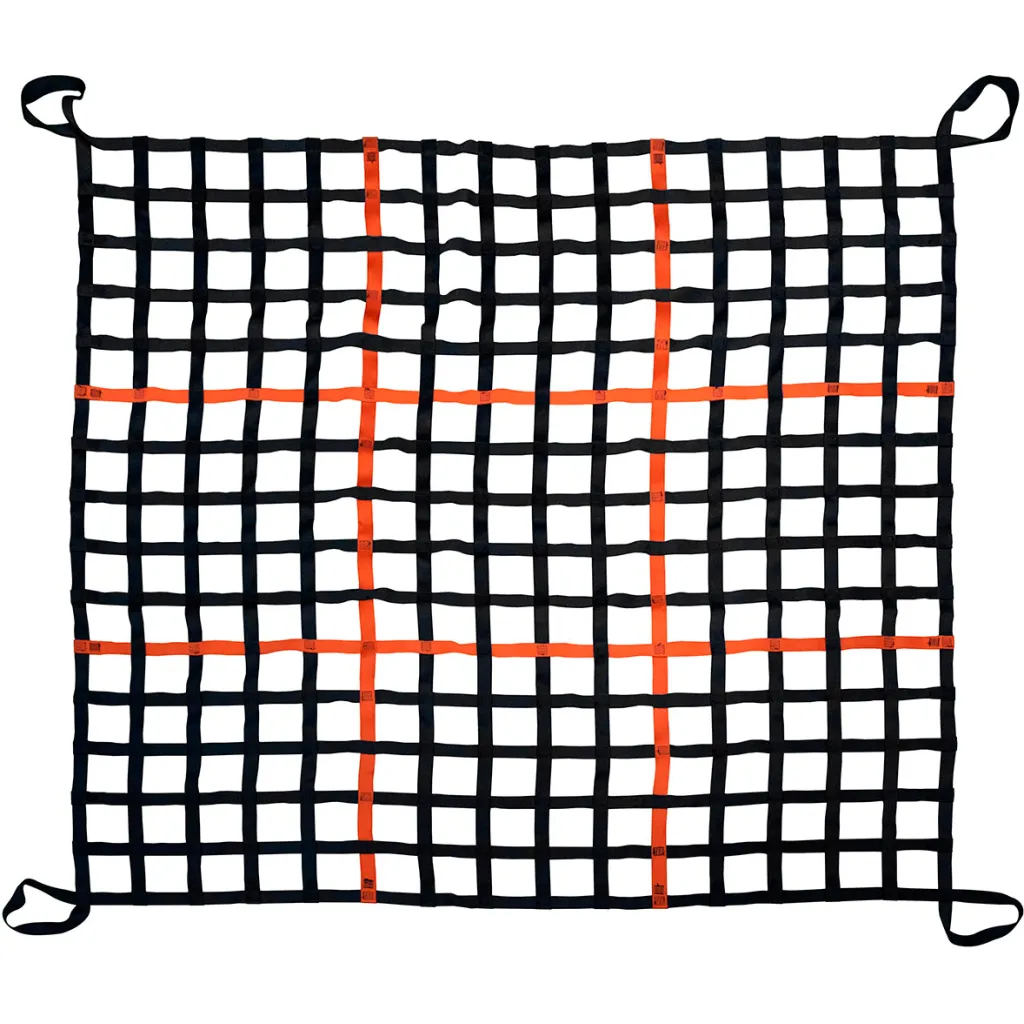 Us Netting Military Grade Cargo Lifting Net, 4500 Lb. Capacity, 6-1/4" Opening, 240"l X 240"w, Black