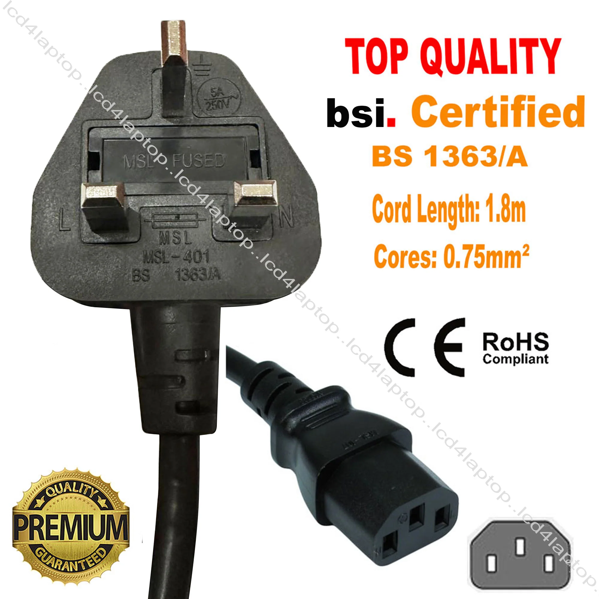 Mains Power Cable Lead For Hp Laserjet 1320t Printer
