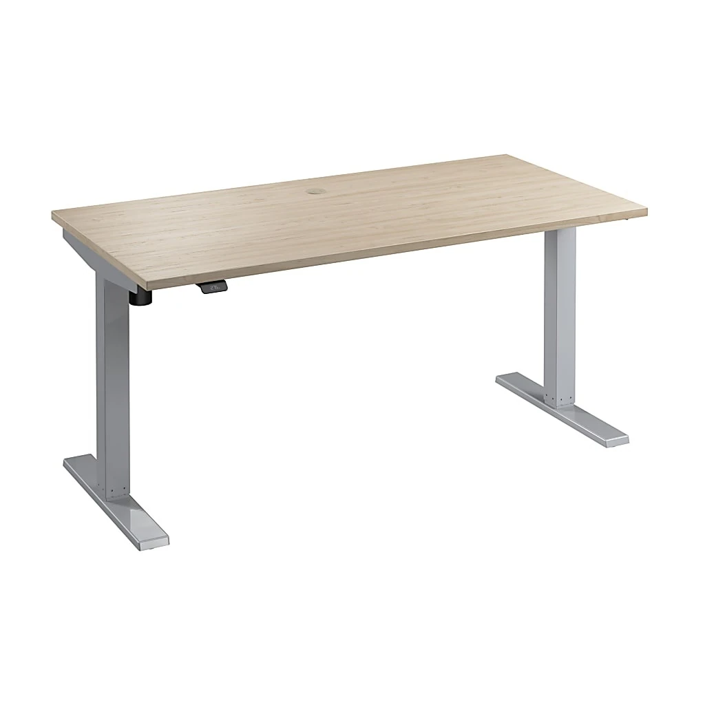 Bush Business Furniture Move 40 Series 60"w Electric Adjustable Standing Desk, Natural Elm/cool Gray Metallic