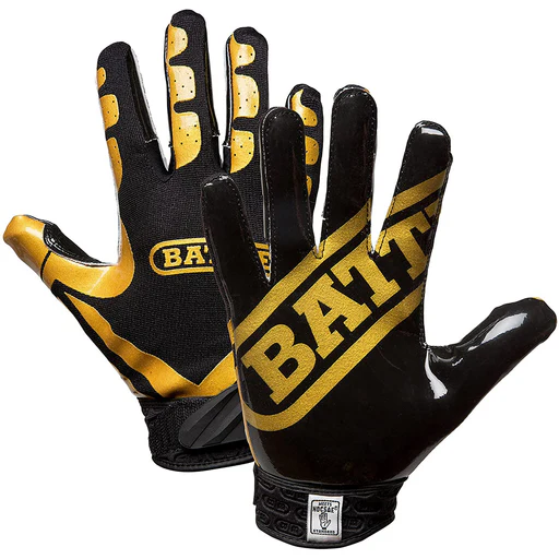 Battle Receivers Double Threat Football Gloves - Gold/black - Youth L