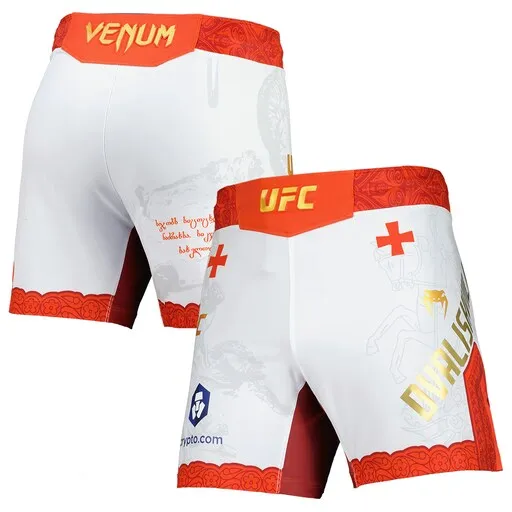 Men's Ufc Unrivaled By Venum White Merab Dvalishvili Short Fit Fight Short