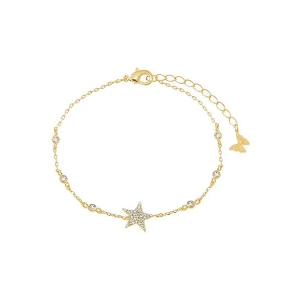 Pave Star X Diamond By The Yard Bracelet Gold