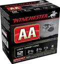 Winchester Aa128 Aa Light Target 12gauge 2.75 In 1 1/8oz 8shot 25 Per Box/10 Case Shotgun Shells