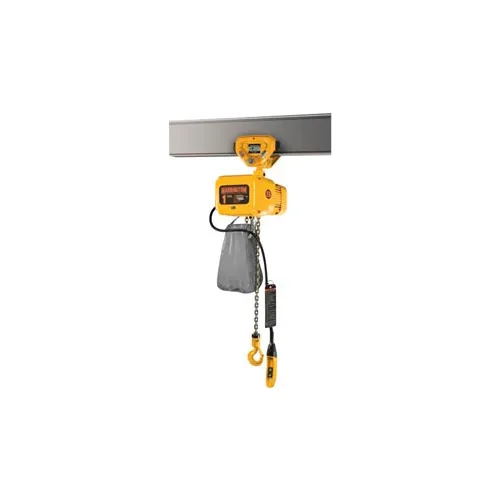 Ner Electric Chain Hoist W/ Push Trolley - 2 Ton, 10' Lift, 14 Ft/min, 460v