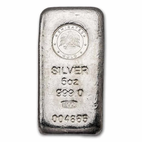 5 Oz Silver Bar - Emirates Gold