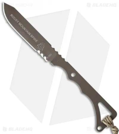 Tops Knives Rocky Mountain Spike Fixed Blade Knife (3.5" Bronze) Rms-01