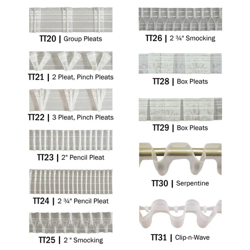 Translucent Drapery Tapes - Tt30 Serpentine/36 Yards
