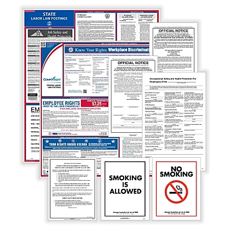 Complyright Public Sector Federal And State Poster Set English Alabama