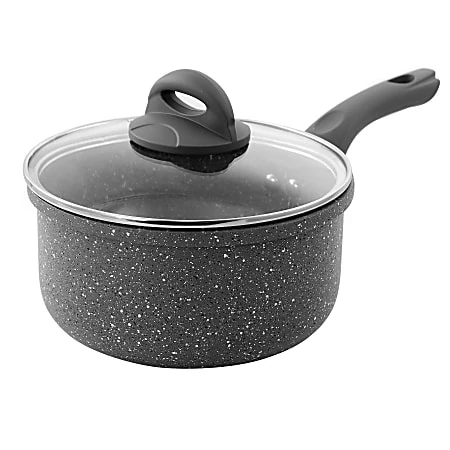Oster Cuisine Echodale Aluminum Non-stick Saucepan, 2-quart, Gray