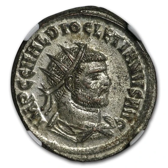 Roman Silvered Aurelianianus Emp Diocletian 284-305 Ad Ms Ngc