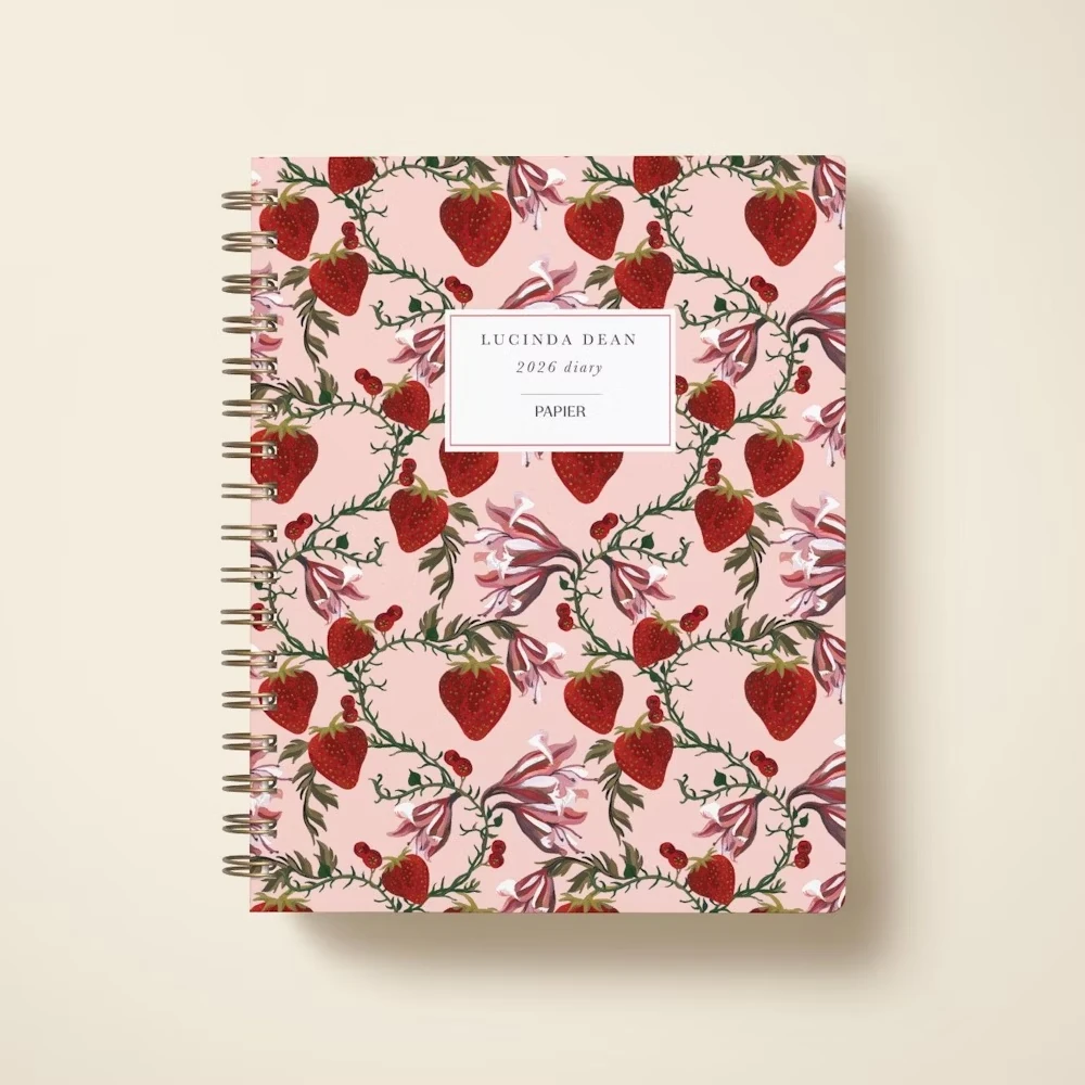 Strawberry Floral Softback Spiral 2026 Weekly Diary