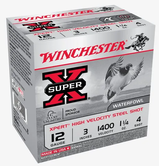 Winchester Superx Hv Steel Shot 12 Gauge 3 Inch 4 Shot 25rd