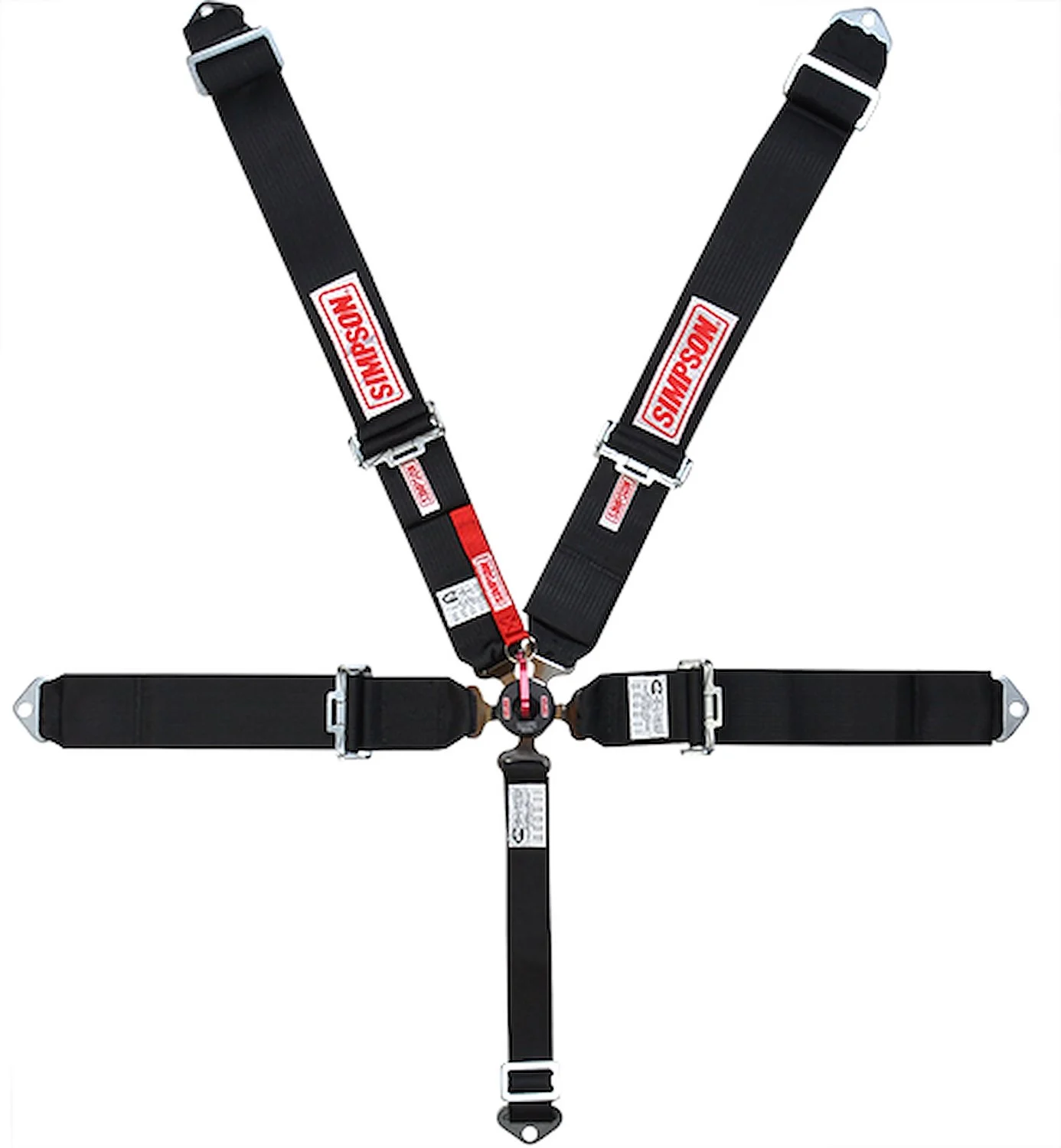 Simpson Racing Lever Camlock Harness 5-point Individual Harness 55" Lap Belt