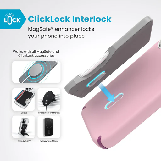 Presidio2 Pro Magsafe With Clicklock Apple Iphone 16 Pro Case - Coastal Blue/dust Grey