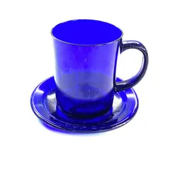 Breakaway Mug & Saucer Set - Amber Brown/opaque
