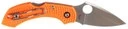 Spyderco Dragonfly 2 Folding Drop Point Plain Vg-10 Ss Blade Orange Frn Handle Knife