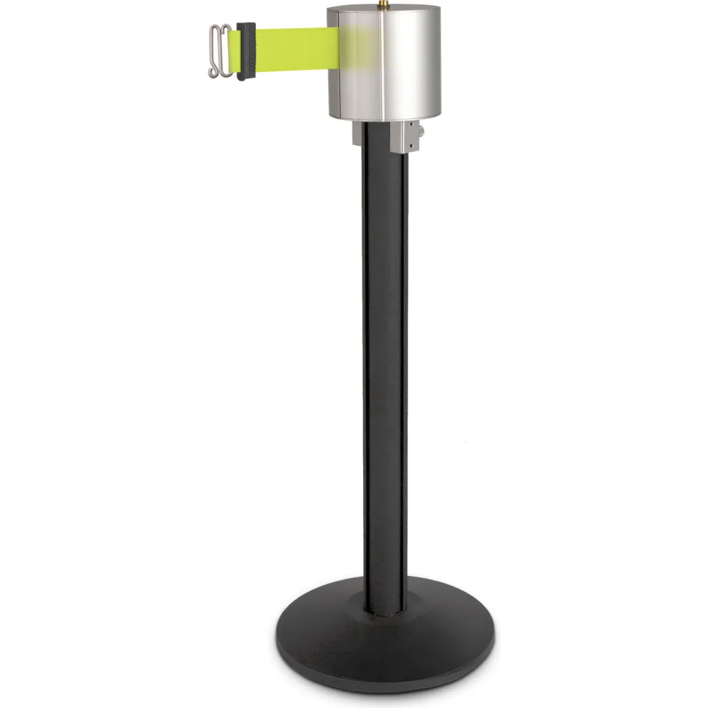 Jettrac Satellite Post With 65' Neon Yellow Retractable Belt And S-hook