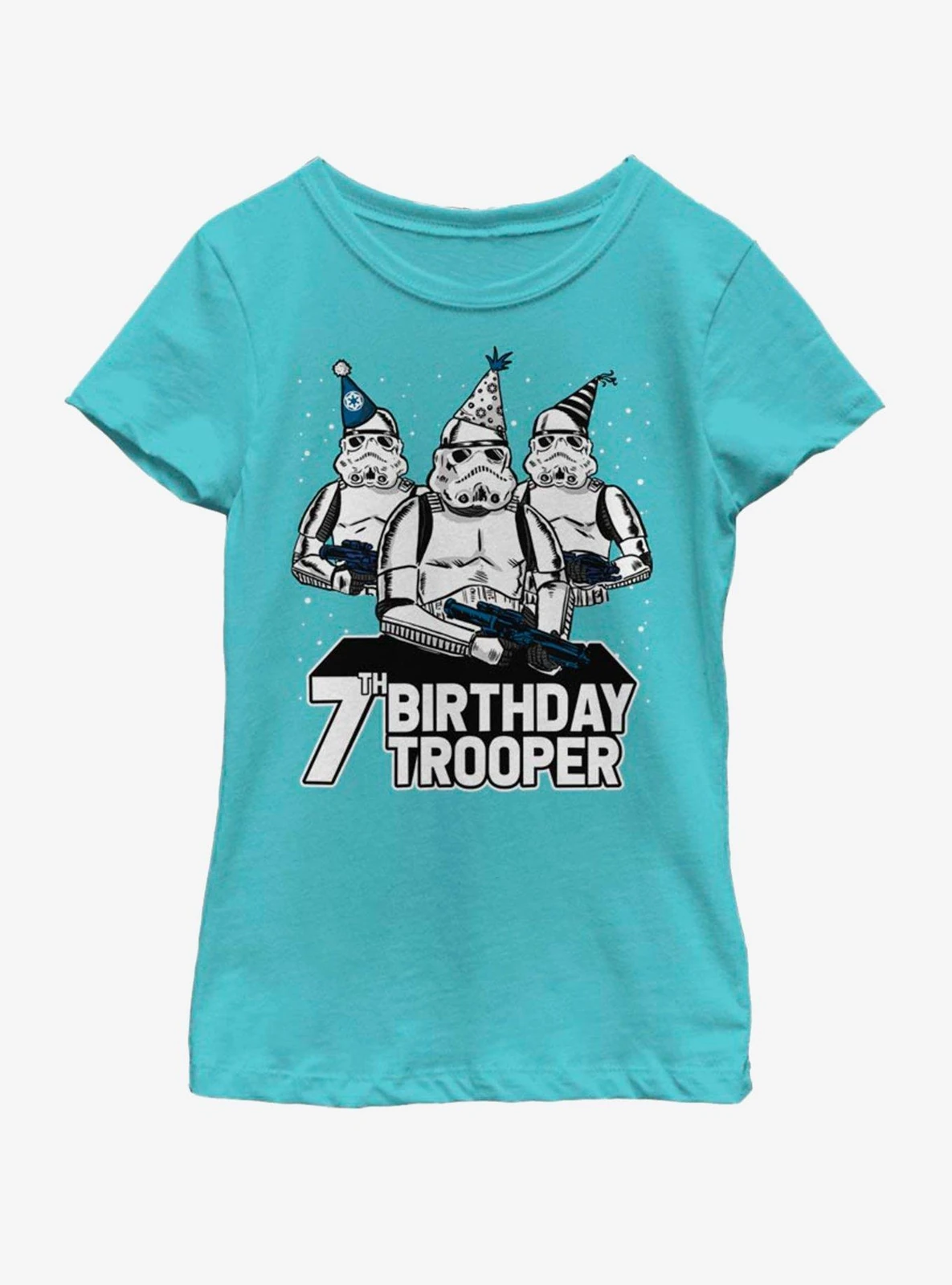 Star Wars Birthday Trooper Seven Youth Girls T-shirt