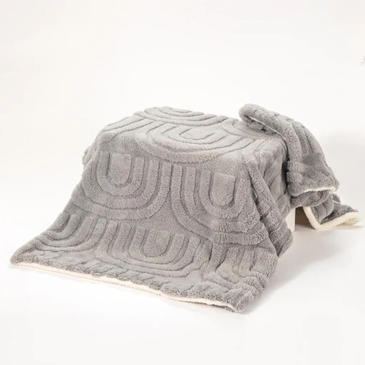 Double-sided Plush Warm Pet Blanket - Light Grey/l