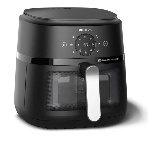 Philips 2000 6.5 Qt. Air Fryer With Window, Black (na23100)