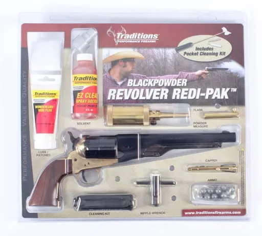 Traditions 1860 Army Redi-pak .44 Cal Revolver With Walnut Grip And Brass Accents