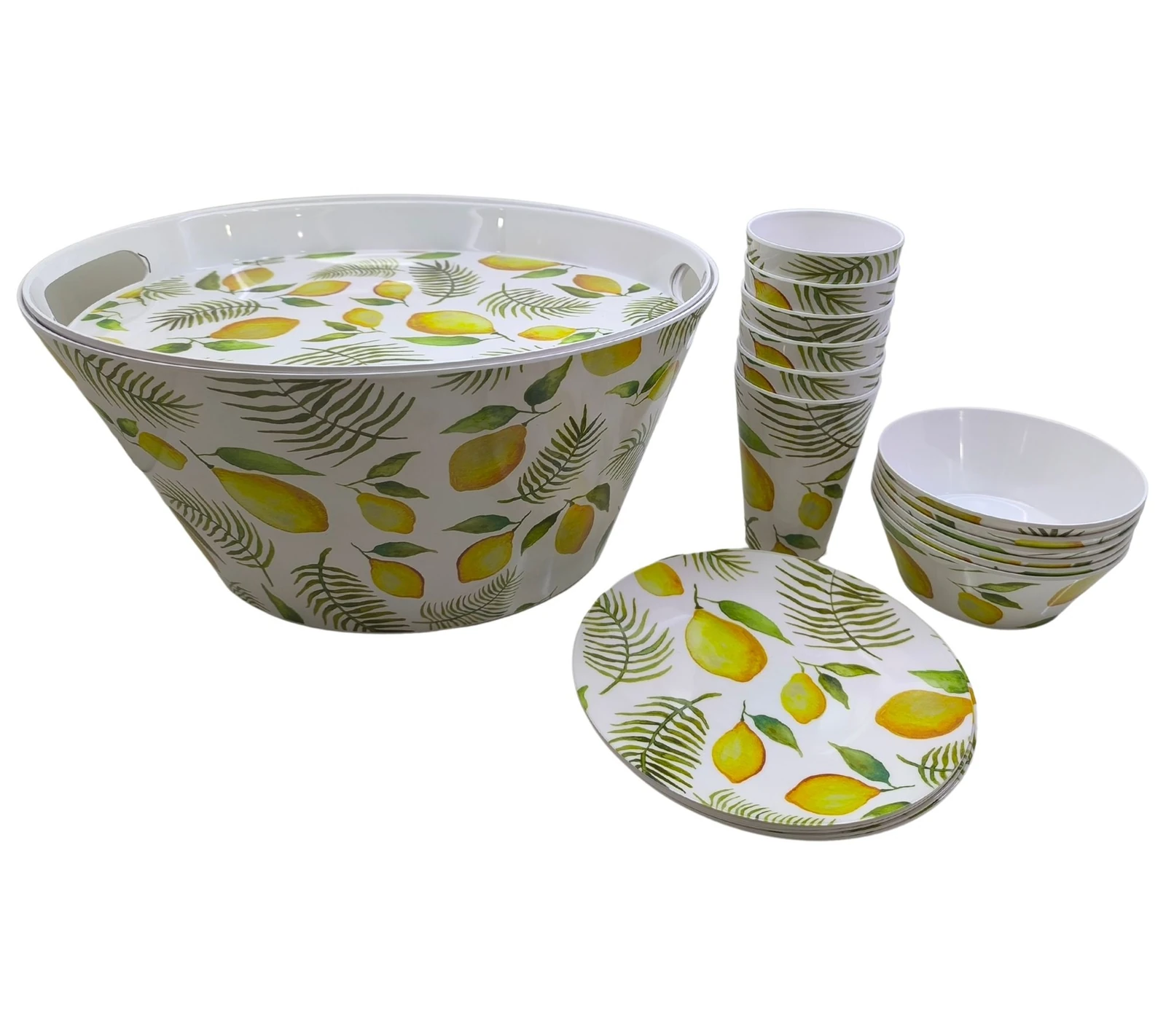 "as Is" Temp- Tations Seasonal 20 Pc Melamine Party Bucket Set