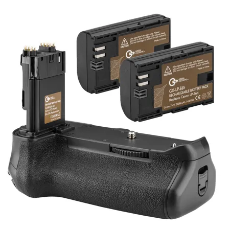 Green Extreme Bg-e16 Battery Grip For Canon 7d Mark Ii With 2 Lp-e6n Batteries