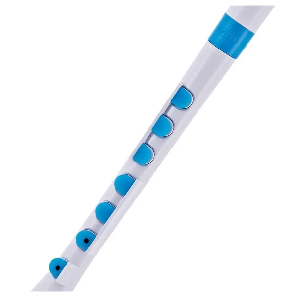 Nuvo Recorder+ With Hard Case, Baroque Fingering, White And Blue
