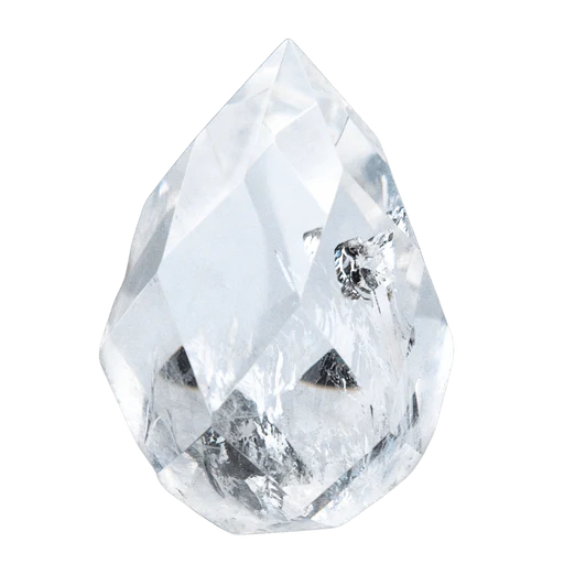 Clear Quartz Faceted Flame - M (2-2.5")